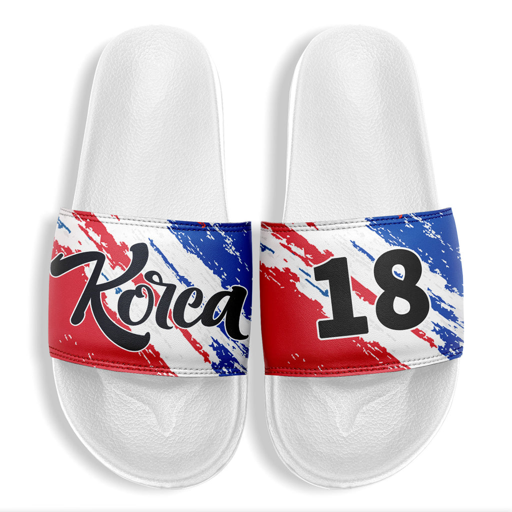 Custom South Korea 2026 World Cup Sneakers DIY Country Flag Running Shoes Lightweight Sport Shoes Gift for Football Fans Personalized Team Name and Logo FN056-F009108-2