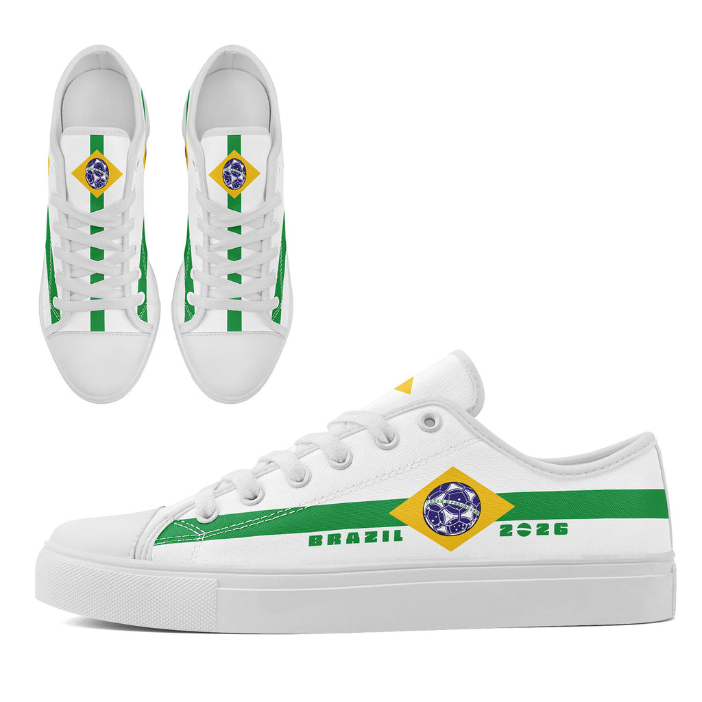 Custom 2026 World Cup Brazil Sneakers DIY Country Flag Running Shoes Lightweight Sport Shoes Gift for Football Fans Personalized Team Name and Logo FN027-F027054-3