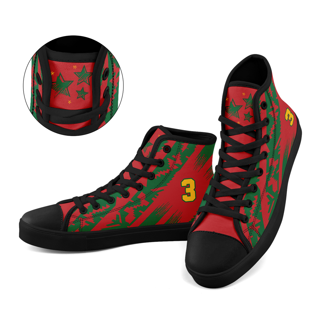 Custom Morocco 2026 World Cup Sneakers DIY Country Flag Running Shoes Lightweight Sport Shoes Gift for Football Fans Personalized Team Name and Logo FN024-F009121-5