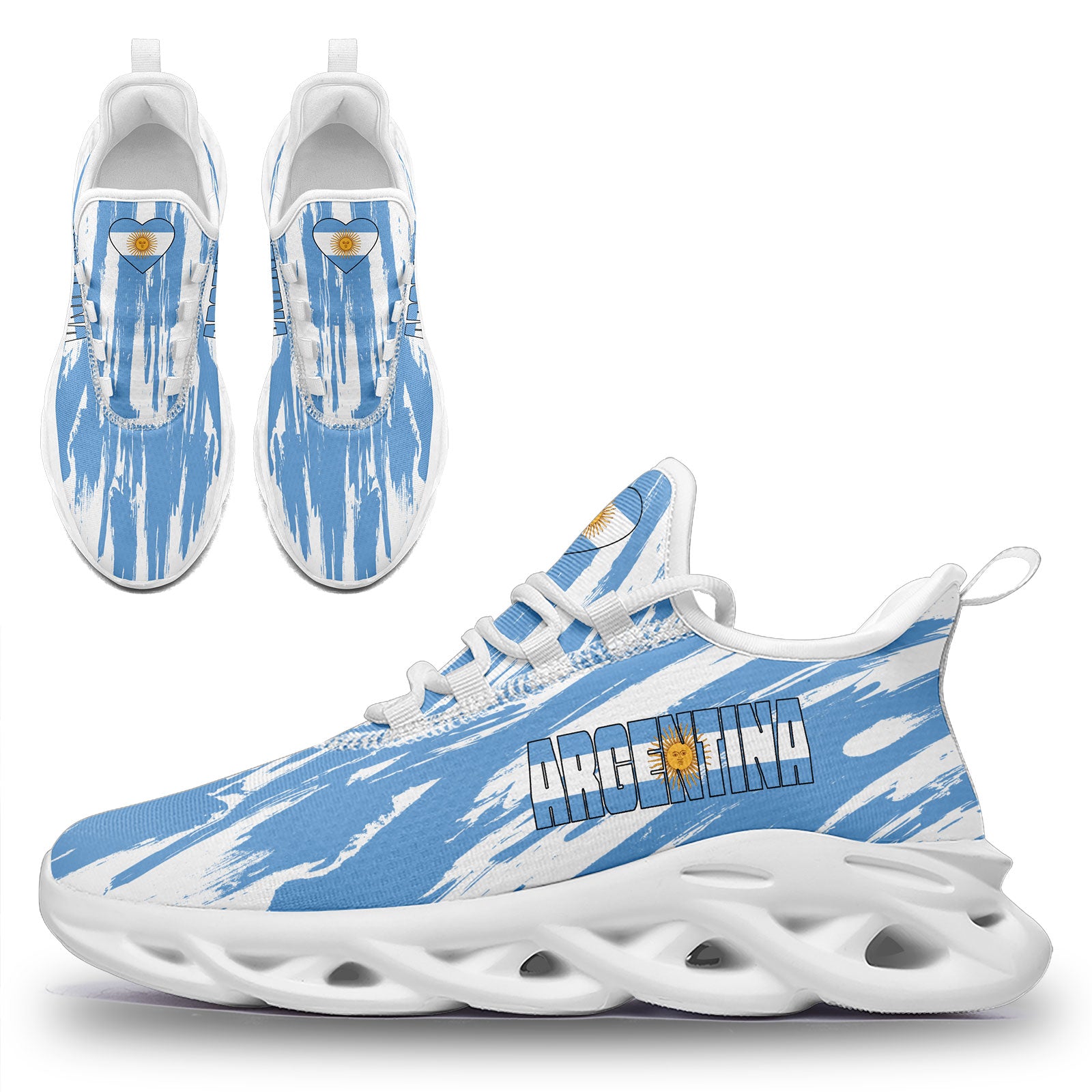 Custom 2026 World Cup Argentina Sneakers DIY Country Flag Running Shoes Lightweight Sport Shoes Gift for Football Fans Personalized Team Name and Logo FN027-F027044-5
