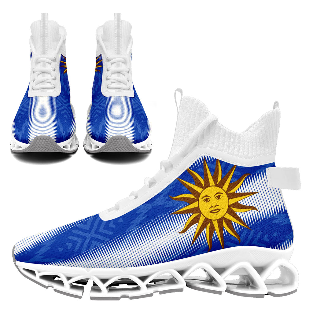 Custom Uruguay 2026 World Cup Sneakers DIY Country Flag Running Shoes Lightweight Sport Shoes Gift for Football Fans Personalized Team Name and Logo FN029XD-F009111-1