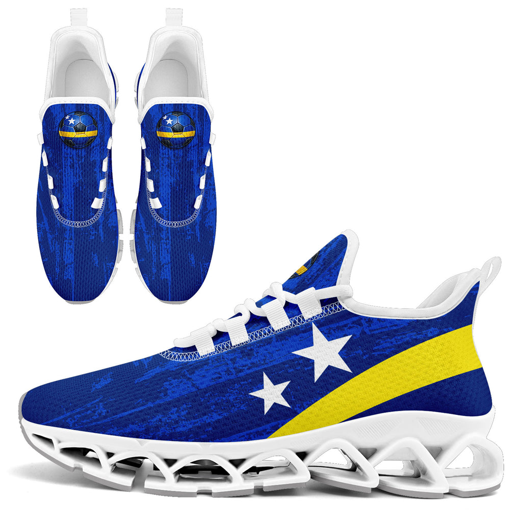 Custom Curaçao 2026 World Cup Sneakers DIY Country Flag Running Shoes Lightweight Sport Shoes Gift for Football Fans Personalized Team Name and Logo FN003XD-F009091-2