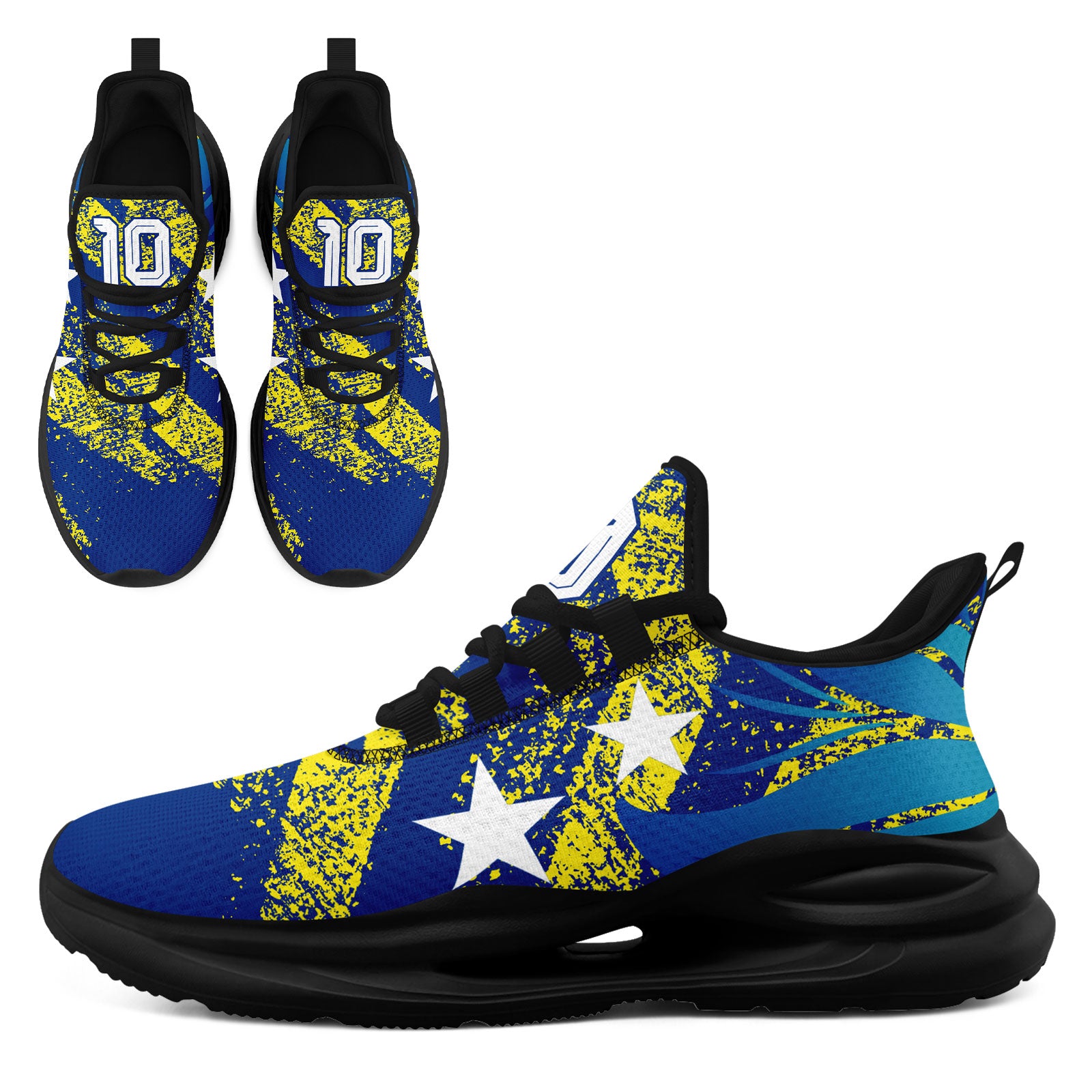 Custom Curaçao 2026 World Cup Sneakers DIY Country Flag Running Shoes Lightweight Sport Shoes Gift for Football Fans Personalized Team Name and Logo FN079-F009087-4