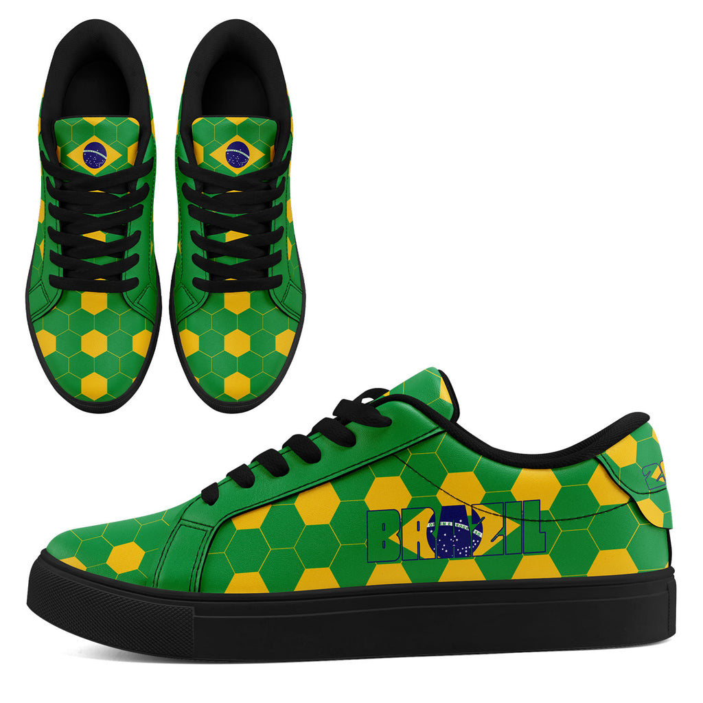 Custom 2026 World Cup Brazil Sneakers DIY Country Flag Running Shoes Lightweight Sport Shoes Gift for Football Fans Personalized Team Name and Logo FN023-F027052-5