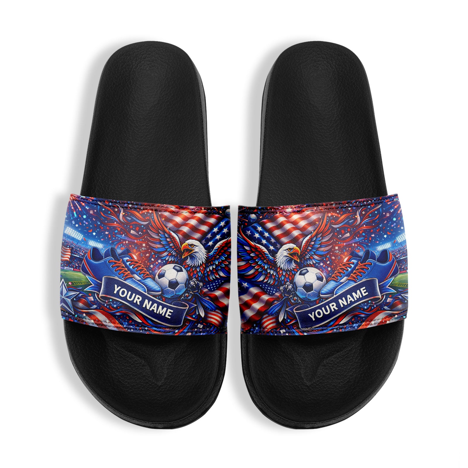 Custom 2026 World Cup United States Sneakers DIY Country Flag Running Shoes Lightweight Sport Shoes Gift for Football Fans Personalized Team Name and Logo FN056-F027060-1
