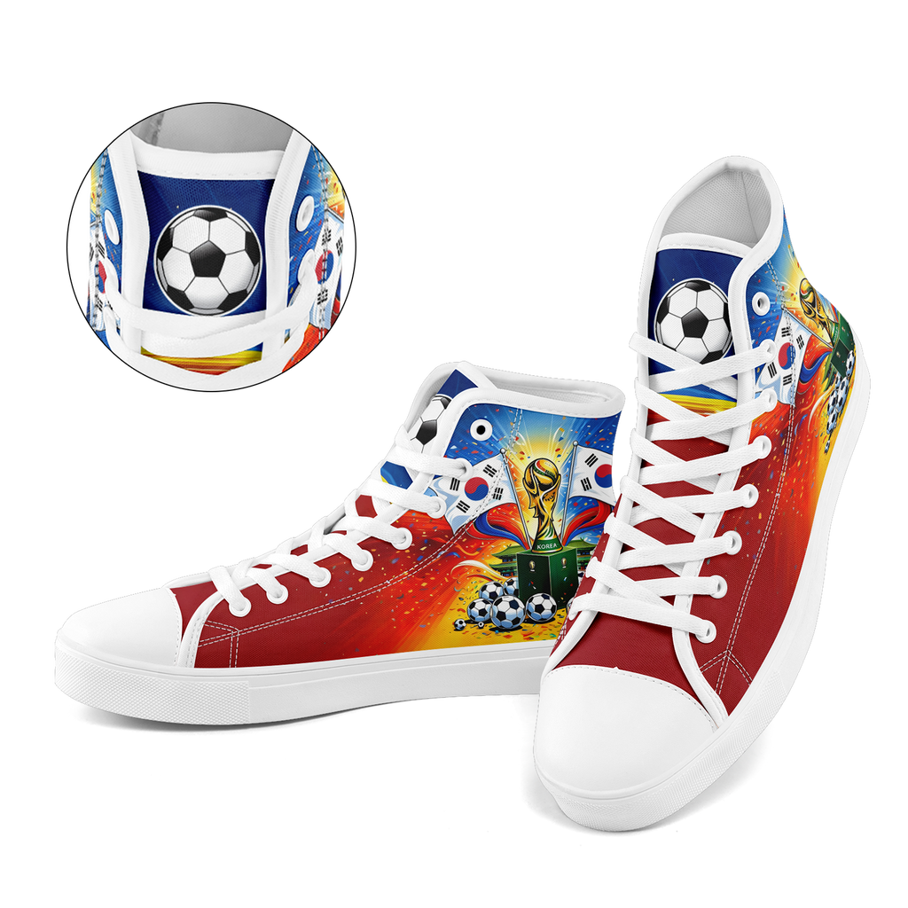 Custom South Korea 2026 World Cup Sneakers DIY Country Flag Running Shoes Lightweight Sport Shoes Gift for Football Fans Personalized Team Name and Logo FN024-F009070-4