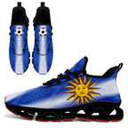 Custom Uruguay 2026 World Cup Sneakers DIY Country Flag Running Shoes Lightweight Sport Shoes Gift for Football Fans Personalized Team Name and Logo FN003XD-F009085-1