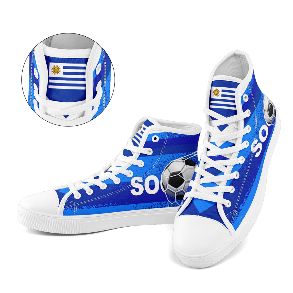 Custom Uruguay 2026 World Cup Sneakers DIY Country Flag Running Shoes Lightweight Sport Shoes Gift for Football Fans Personalized Team Name and Logo FN024-F009089-5