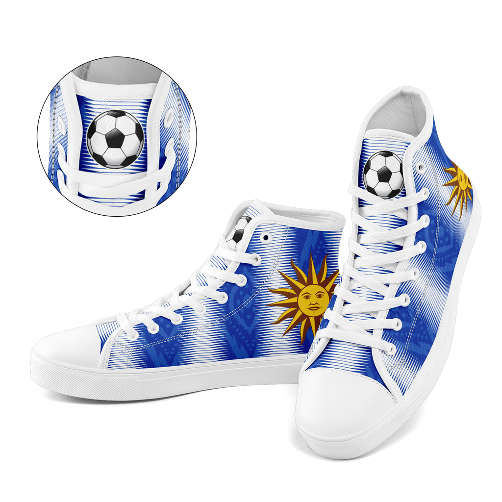 Custom Uruguay 2026 World Cup Sneakers DIY Country Flag Running Shoes Lightweight Sport Shoes Gift for Football Fans Personalized Team Name and Logo FN024-F009089-1