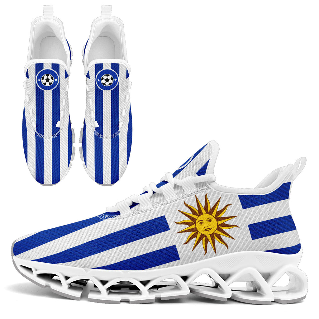 Custom Uruguay 2026 World Cup Sneakers DIY Country Flag Running Shoes Lightweight Sport Shoes Gift for Football Fans Personalized Team Name and Logo FN003XD-F009085-4