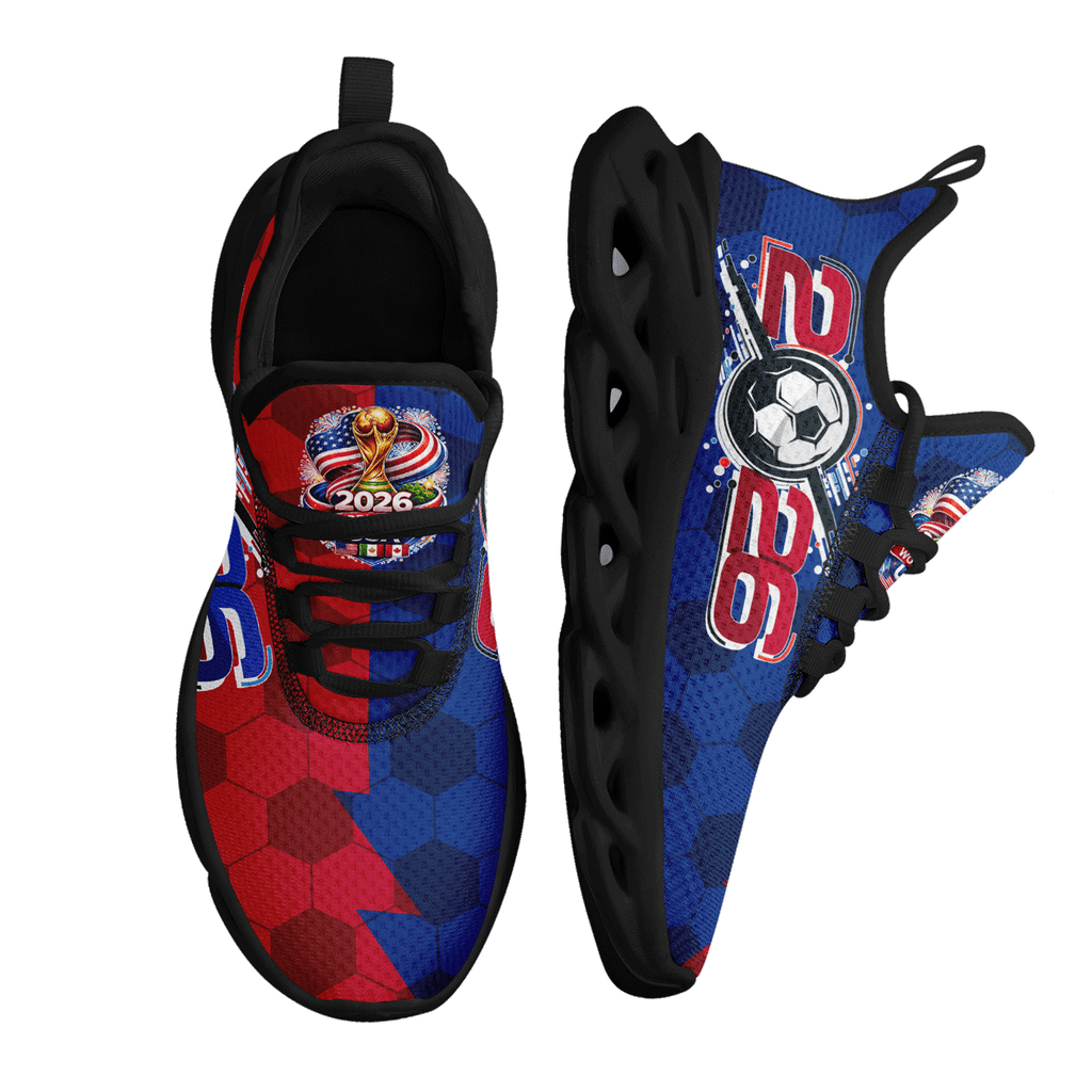Custom United States 2026 World Cup Sneakers DIY Country Flag Running Shoes Lightweight Sport Shoes Gift for Football Fans Personalized Team Name and Logo FN003-F028035-4
