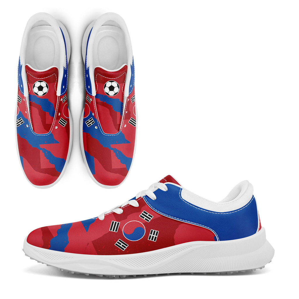 Custom South Korea 2026 World Cup Sneakers DIY Country Flag Running Shoes Lightweight Sport Shoes Gift for Football Fans Personalized Team Name and Logo FN062-F009110-5