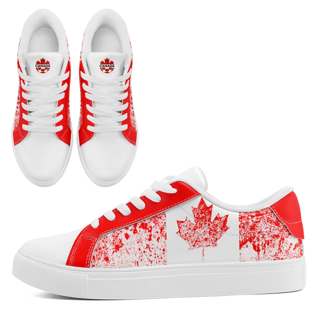 Custom Canada 2026 World Cup Sneakers DIY Country Flag Running Shoes Lightweight Sport Shoes Gift for Football Fans Personalized Team Name and Logo FN023-F020031-1