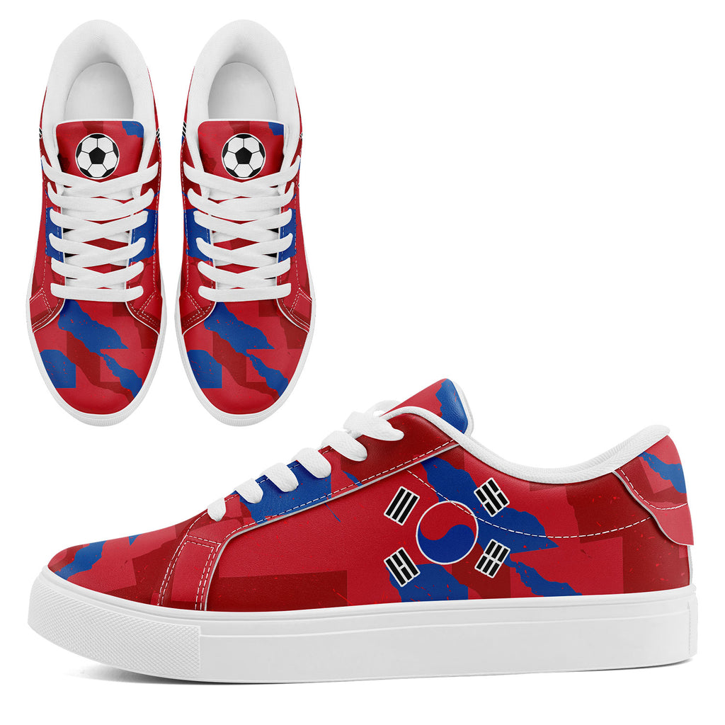 Custom South Korea 2026 World Cup Sneakers DIY Country Flag Running Shoes Lightweight Sport Shoes Gift for Football Fans Personalized Team Name and Logo FN023-F009080-1