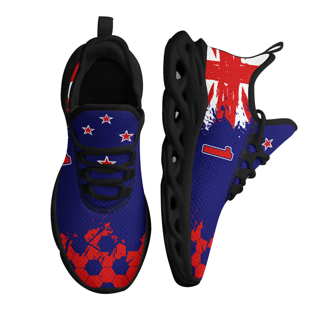 Custom 2026 World Cup New Zealand Sneakers DIY Country Flag Running Shoes Lightweight Sport Shoes Gift for Football Fans Personalized Team Name and Logo FN003-F027079-1