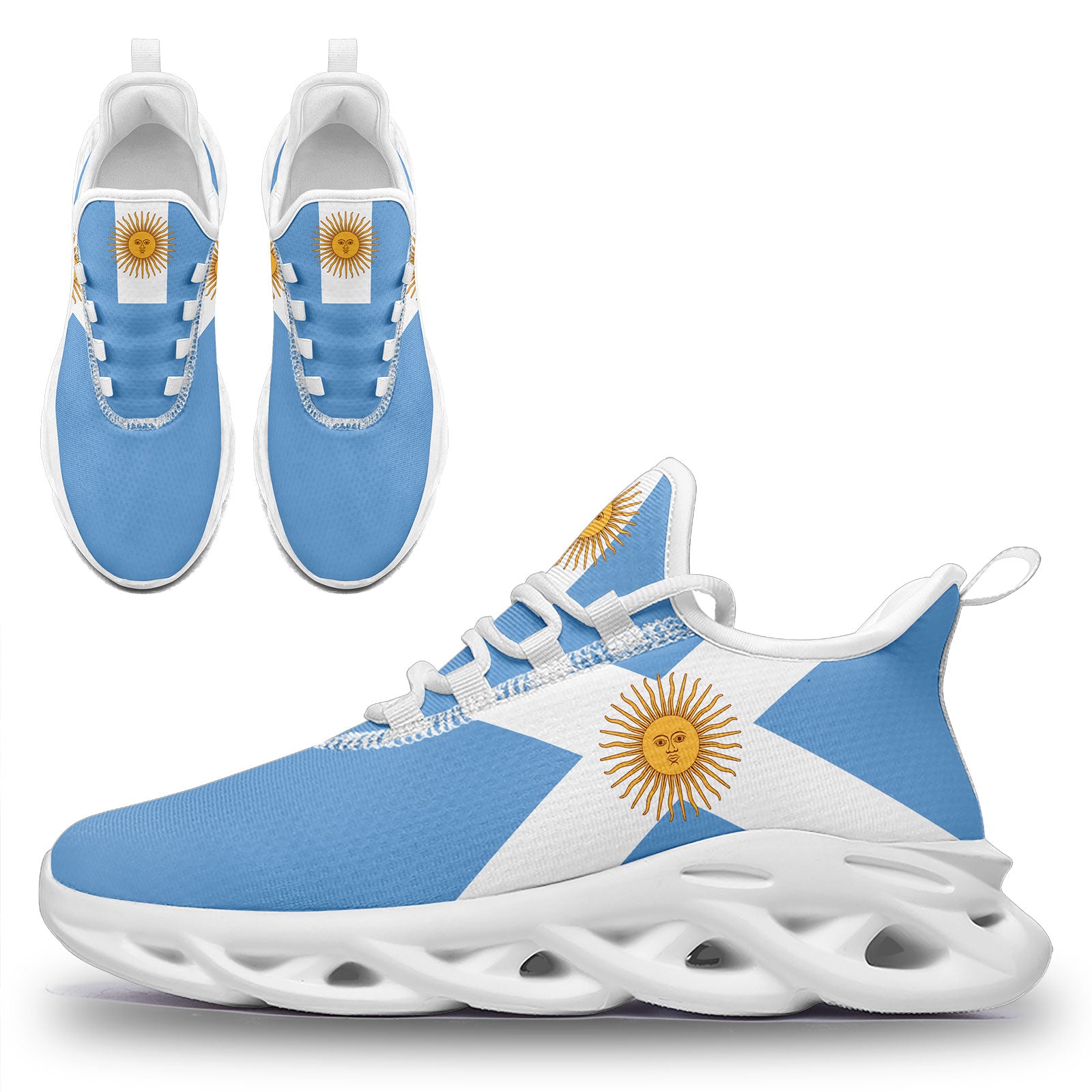 Custom 2026 World Cup Argentina Sneakers DIY Country Flag Running Shoes Lightweight Sport Shoes Gift for Football Fans Personalized Team Name and Logo FN027-F027044-3