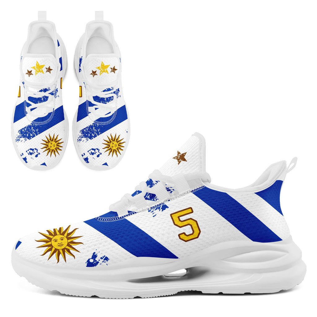 Custom Uruguay 2026 World Cup Sneakers DIY Country Flag Running Shoes Lightweight Sport Shoes Gift for Football Fans Personalized Team Name and Logo FN079-F009123-4