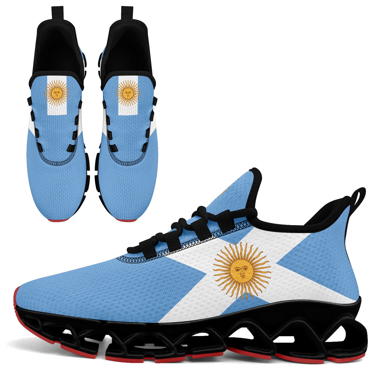 Custom 2026 World Cup Argentina Sneakers DIY Country Flag Running Shoes Lightweight Sport Shoes Gift for Football Fans Personalized Team Name and Logo FN003XD-F027046-3