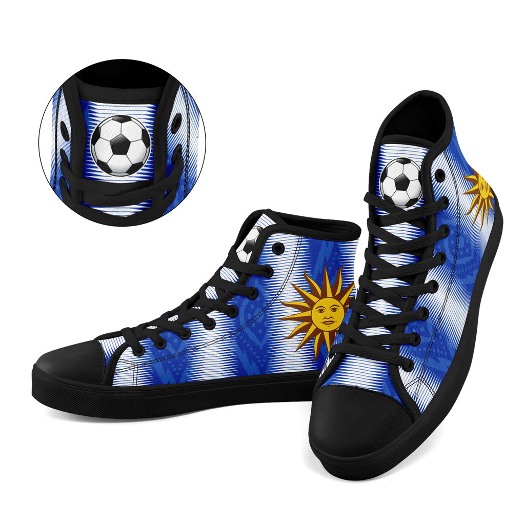 Custom Uruguay 2026 World Cup Sneakers DIY Country Flag Running Shoes Lightweight Sport Shoes Gift for Football Fans Personalized Team Name and Logo FN024-F009089-1