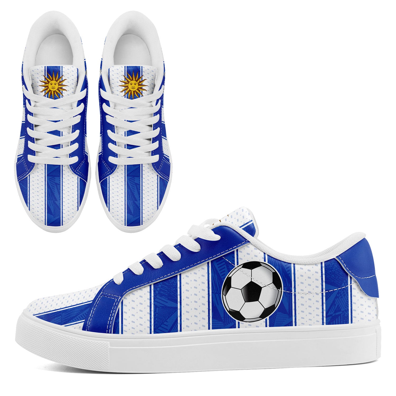 Custom Uruguay 2026 World Cup Sneakers DIY Country Flag Running Shoes Lightweight Sport Shoes Gift for Football Fans Personalized Team Name and Logo FN023-F009096-3