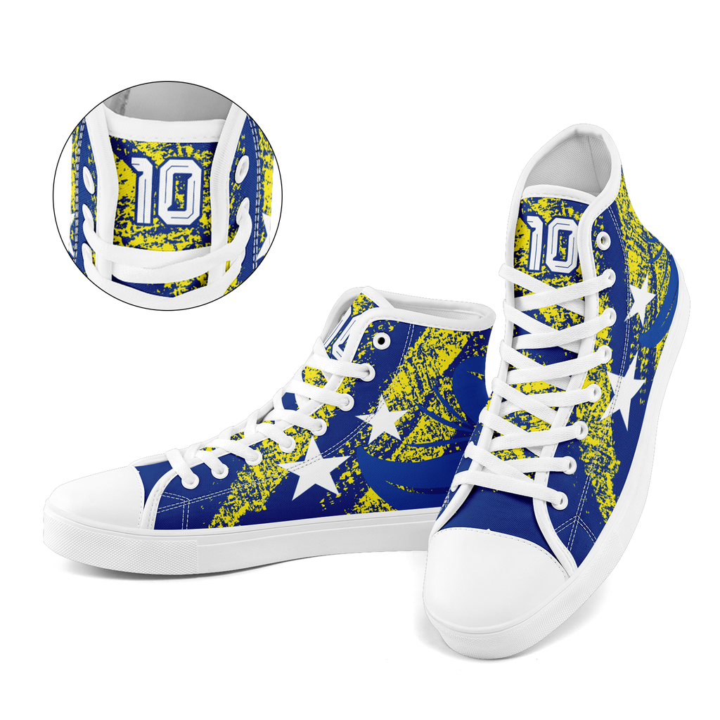 Custom Curaçao 2026 World Cup Sneakers DIY Country Flag Running Shoes Lightweight Sport Shoes Gift for Football Fans Personalized Team Name and Logo FN024-F009098-4