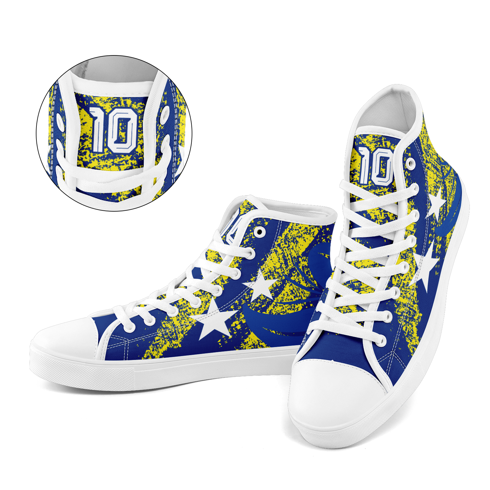 Custom Curaçao 2026 World Cup Sneakers DIY Country Flag Running Shoes Lightweight Sport Shoes Gift for Football Fans Personalized Team Name and Logo FN024-F009098-4