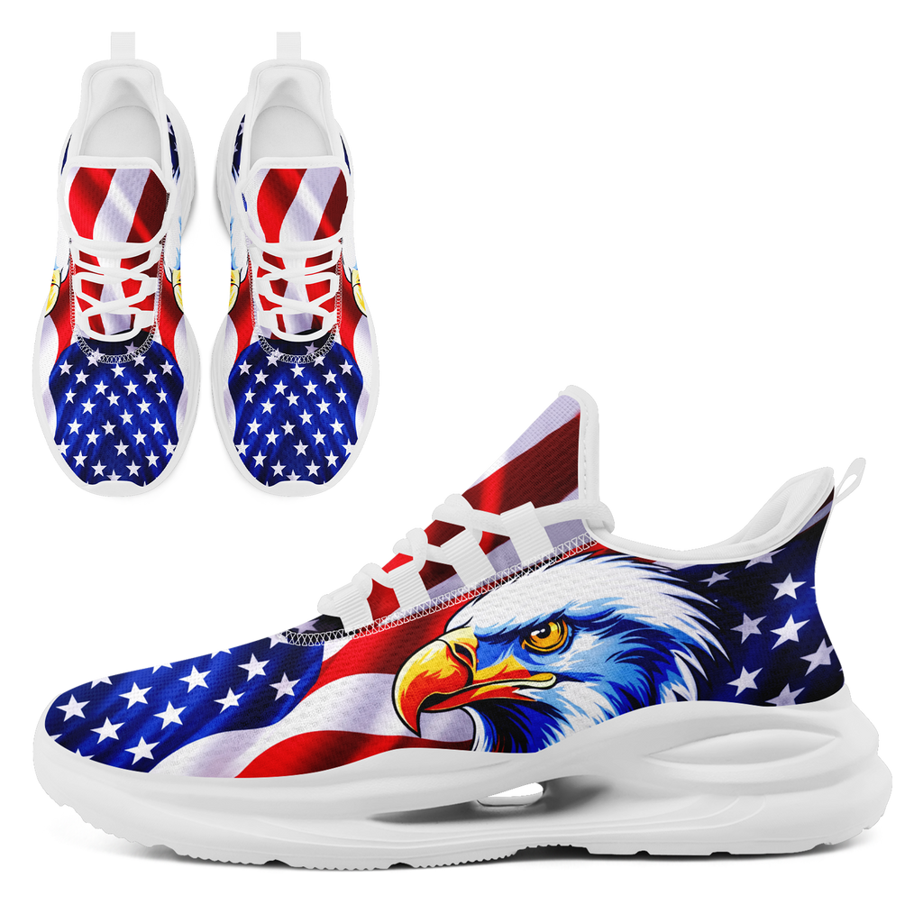 Custom United States 2026 World Cup Sneakers DIY Country Flag Running Shoes Lightweight Sport Shoes Gift for Football Fans Personalized Team Name and Logo FN079-F018033-2