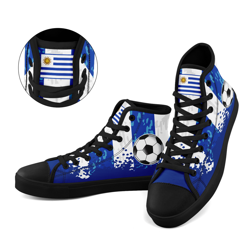 Custom Uruguay 2026 World Cup Sneakers DIY Country Flag Running Shoes Lightweight Sport Shoes Gift for Football Fans Personalized Team Name and Logo FN024-F009089-2