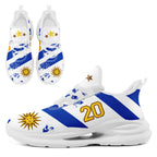 Custom Uruguay 2026 World Cup Sneakers DIY Country Flag Running Shoes Lightweight Sport Shoes Gift for Football Fans Personalized Team Name and Logo FN079-F009123-9