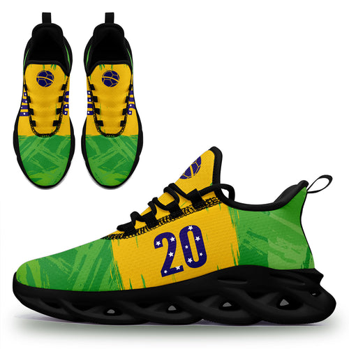 Custom 2026 World Cup Brazil Sneakers DIY Country Flag Running Shoes Lightweight Sport Shoes Gift for Football Fans Personalized Team Name and Logo FN003-F027077-8