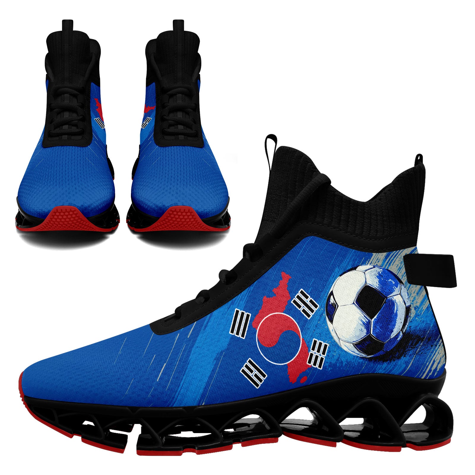 Custom South Korea 2026 World Cup Sneakers DIY Country Flag Running Shoes Lightweight Sport Shoes Gift for Football Fans Personalized Team Name and Logo FN029XD-F009084-5
