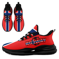 Custom 2026 World Cup Norway Sneakers DIY Country Flag Running Shoes Lightweight Sport Shoes Gift for Football Fans Personalized Team Name and Logo FN079-F027070-3