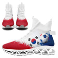 Custom South Korea 2026 World Cup Sneakers DIY Country Flag Running Shoes Lightweight Sport Shoes Gift for Football Fans Personalized Team Name and Logo FN029XD-F009084-1