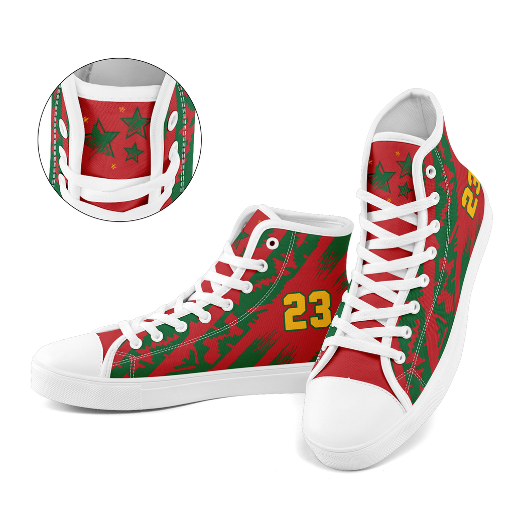 Custom Morocco 2026 World Cup Sneakers DIY Country Flag Running Shoes Lightweight Sport Shoes Gift for Football Fans Personalized Team Name and Logo FN024-F009121-1
