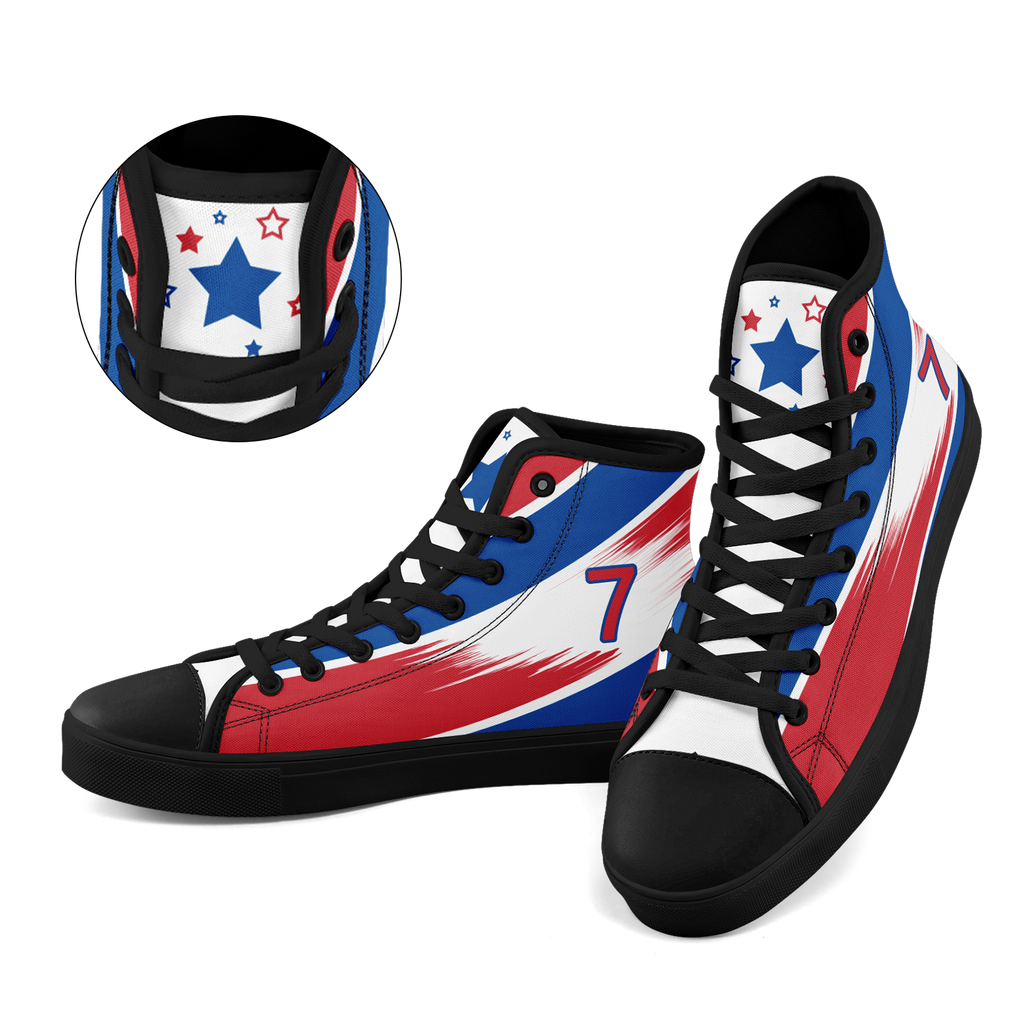 Custom South Korea 2026 World Cup Sneakers DIY Country Flag Running Shoes Lightweight Sport Shoes Gift for Football Fans Personalized Team Name and Logo FN024-F009120-3