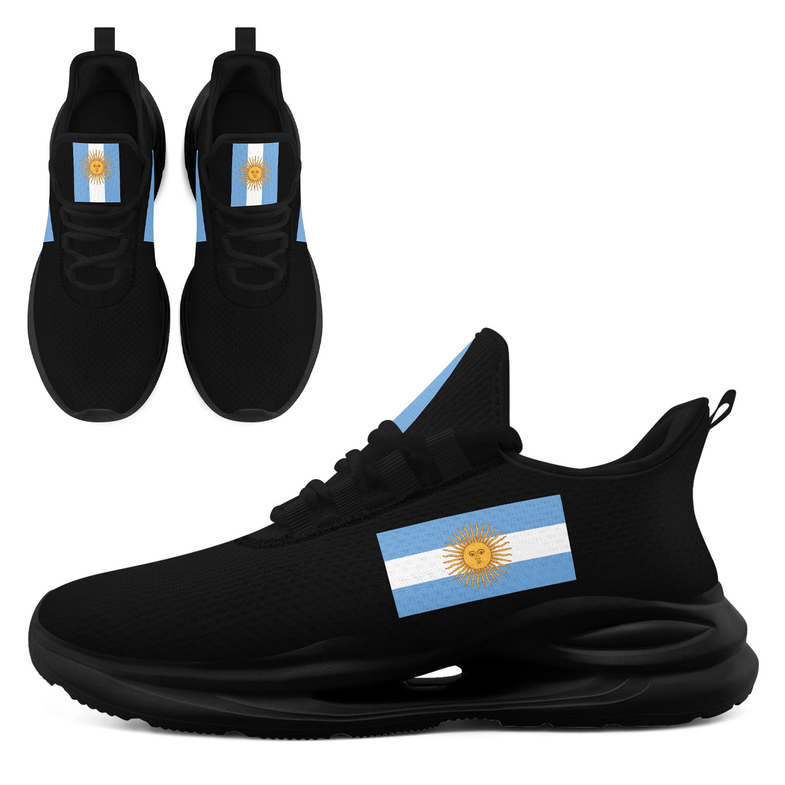 Custom 2026 World Cup Argentina Sneakers DIY Country Flag Running Shoes Lightweight Sport Shoes Gift for Football Fans Personalized Team Name and Logo FN079-F027048-4