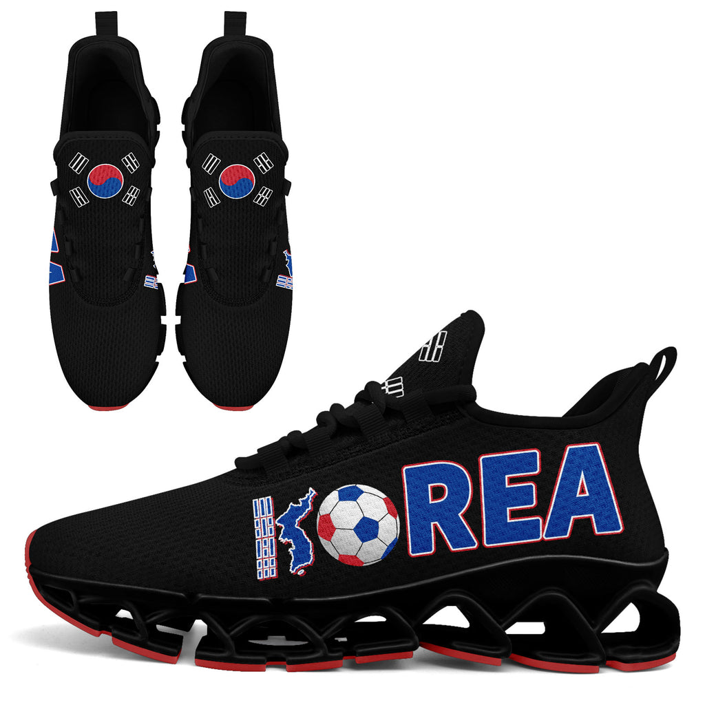 Custom South Korea 2026 World Cup Sneakers DIY Country Flag Running Shoes Lightweight Sport Shoes Gift for Football Fans Personalized Team Name and Logo FN003XD-F009063-2