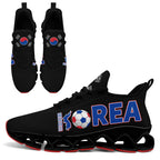 Custom South Korea 2026 World Cup Sneakers DIY Country Flag Running Shoes Lightweight Sport Shoes Gift for Football Fans Personalized Team Name and Logo FN003XD-F009063-2