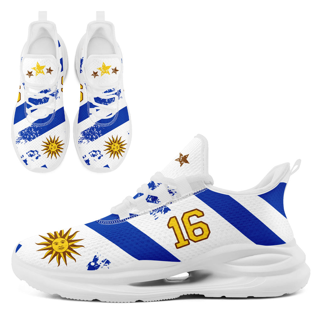 Custom Uruguay 2026 World Cup Sneakers DIY Country Flag Running Shoes Lightweight Sport Shoes Gift for Football Fans Personalized Team Name and Logo FN079-F009123-7