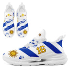 Custom Uruguay 2026 World Cup Sneakers DIY Country Flag Running Shoes Lightweight Sport Shoes Gift for Football Fans Personalized Team Name and Logo FN079-F009123-7