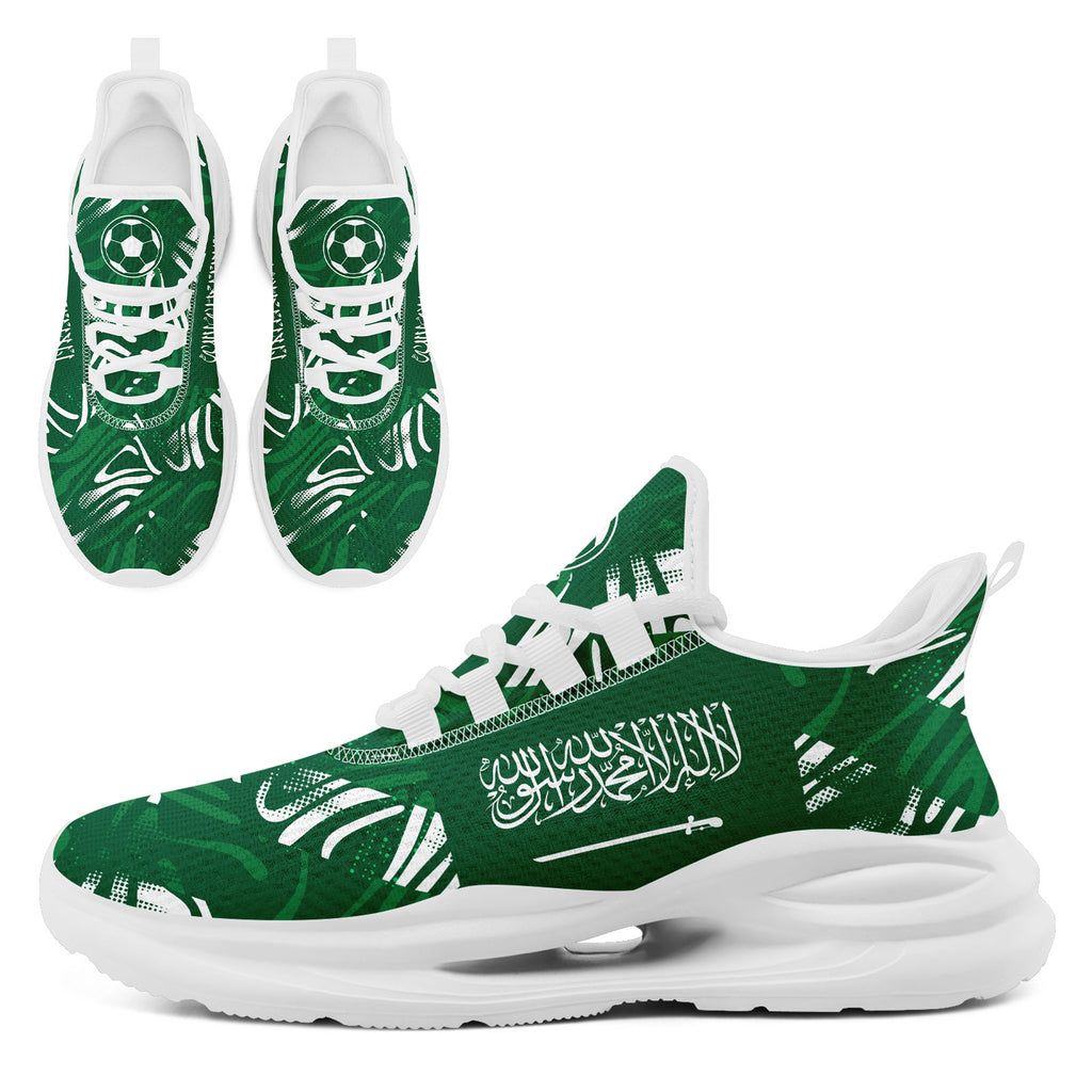 Custom Saudi Arabia 2026 World Cup Sneakers DIY Country Flag Running Shoes Lightweight Sport Shoes Gift for Football Fans Personalized Team Name and Logo FN079-F009093-2