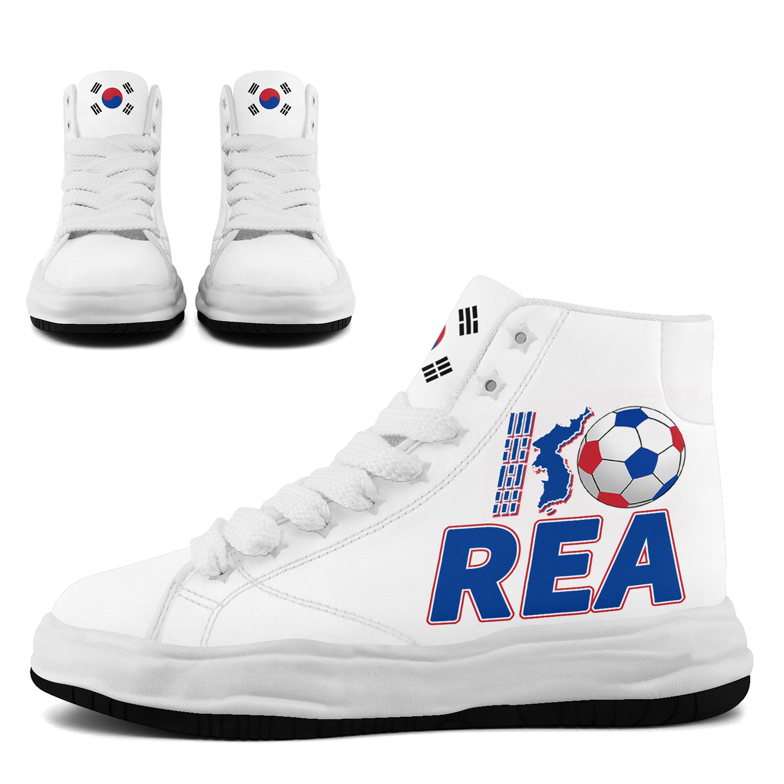 Custom South Korea 2026 World Cup Sneakers DIY Country Flag Running Shoes Lightweight Sport Shoes Gift for Football Fans Personalized Team Name and Logo FN039-F009106-5