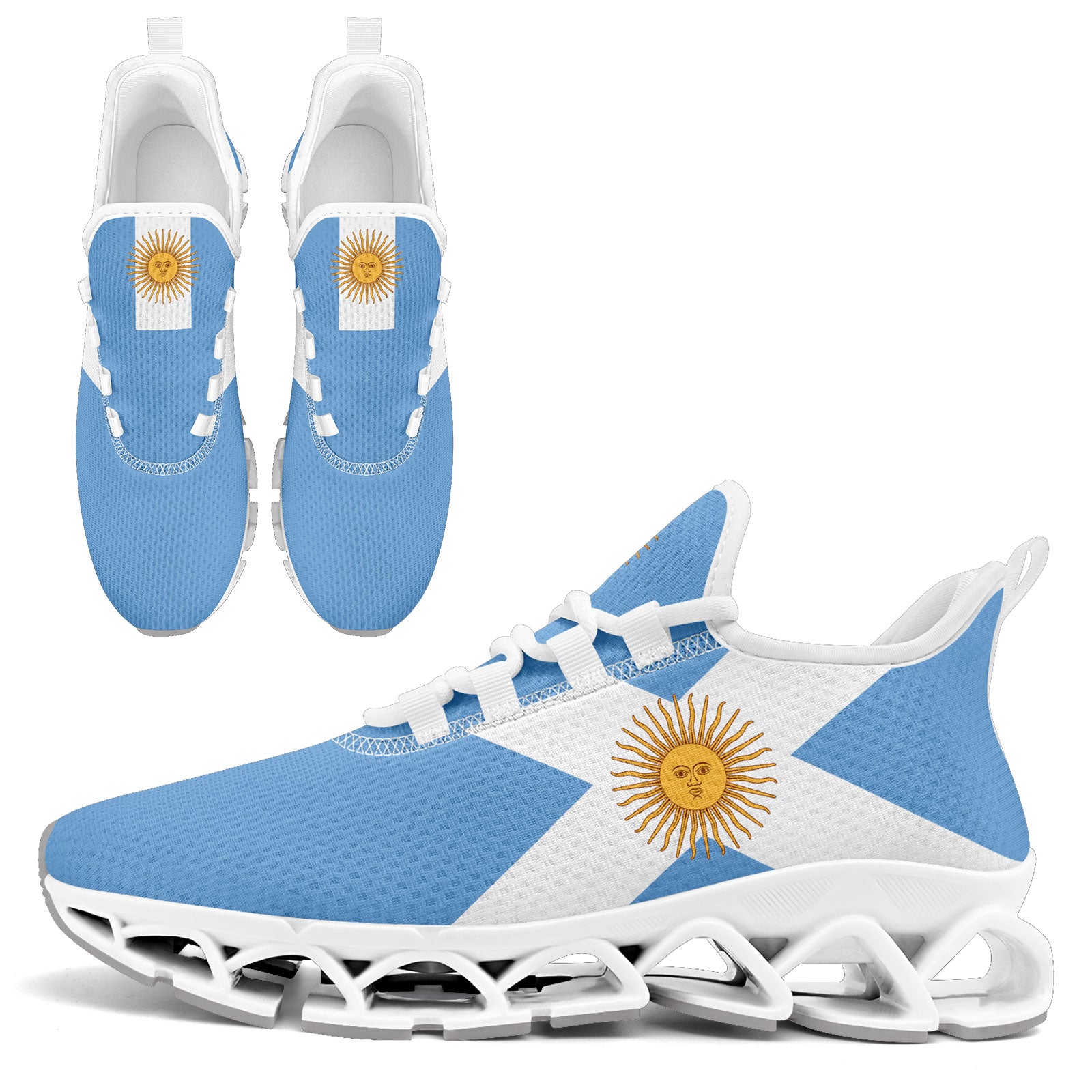 Custom 2026 World Cup Argentina Sneakers DIY Country Flag Running Shoes Lightweight Sport Shoes Gift for Football Fans Personalized Team Name and Logo FN003XD-F027046-3