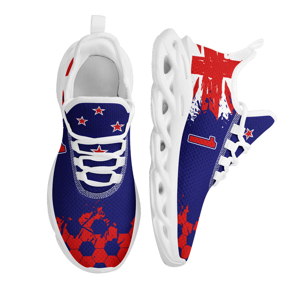 Custom 2026 World Cup New Zealand Sneakers DIY Country Flag Running Shoes Lightweight Sport Shoes Gift for Football Fans Personalized Team Name and Logo FN003-F027079-1