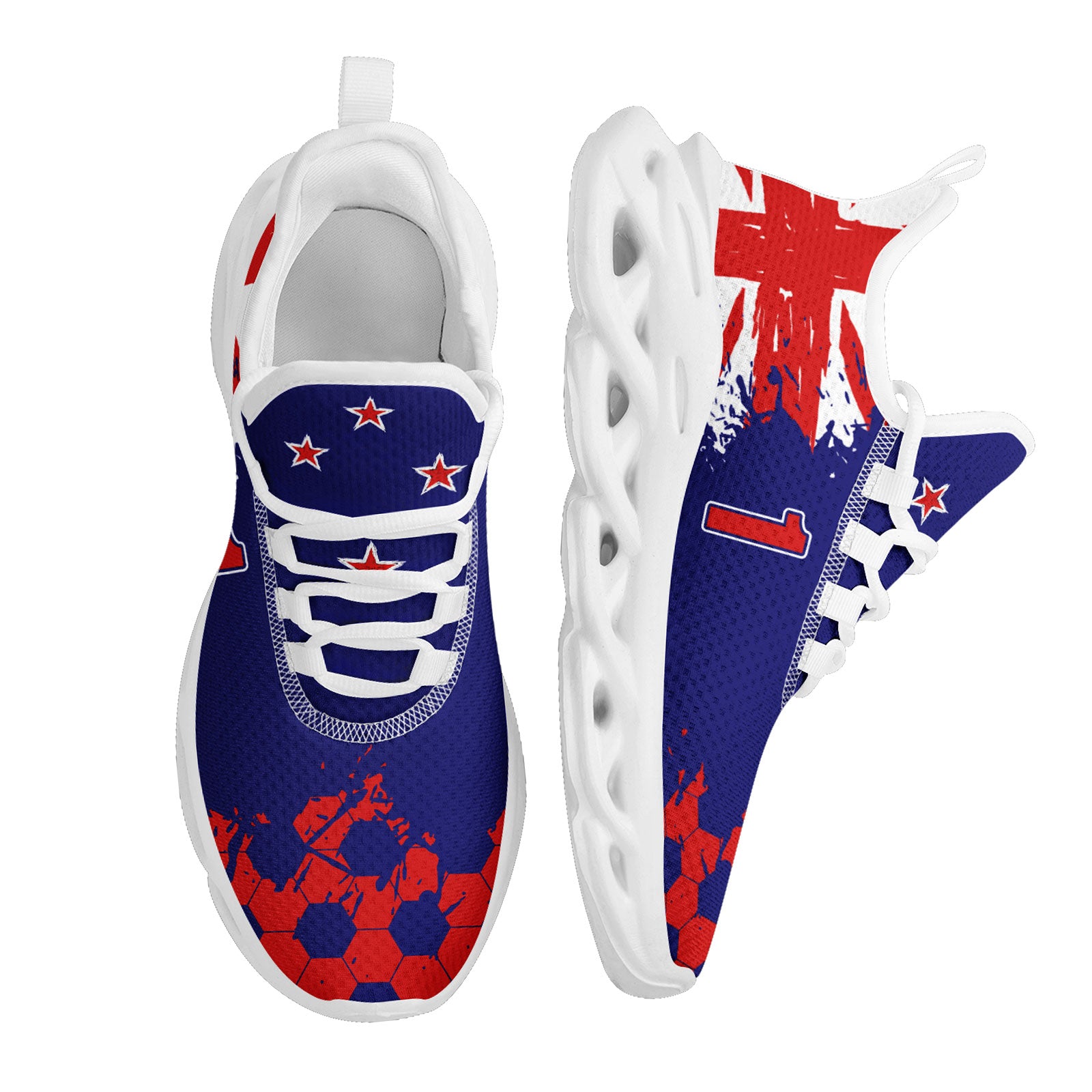 Custom 2026 World Cup New Zealand Sneakers DIY Country Flag Running Shoes Lightweight Sport Shoes Gift for Football Fans Personalized Team Name and Logo FN003-F027079-1