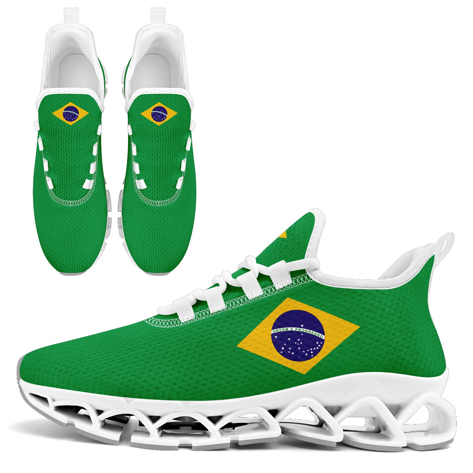 Custom 2026 World Cup Brazil Sneakers DIY Country Flag Running Shoes Lightweight Sport Shoes Gift for Football Fans Personalized Team Name and Logo FN003XD-F027047-1