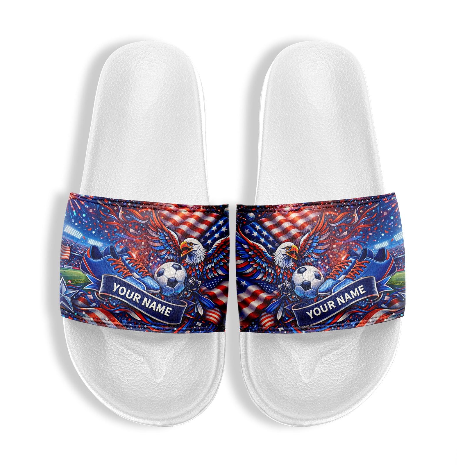 Custom 2026 World Cup United States Sneakers DIY Country Flag Running Shoes Lightweight Sport Shoes Gift for Football Fans Personalized Team Name and Logo FN056-F027060-1