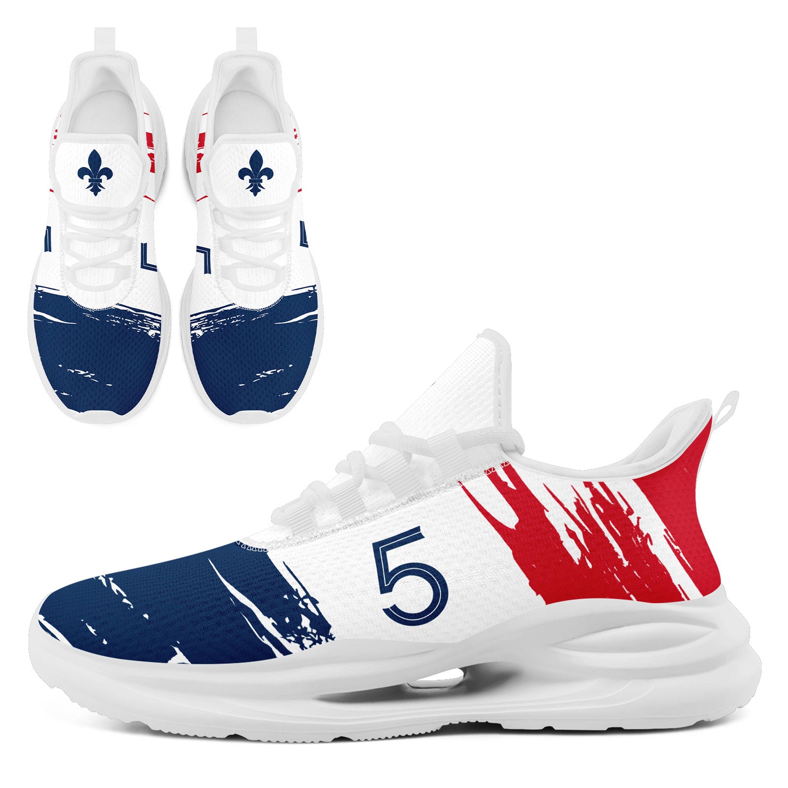 Custom France 2026 World Cup Sneakers DIY Country Flag Running Shoes Lightweight Sport Shoes Gift for Football Fans Personalized Team Name and Logo FN079-F020045-1