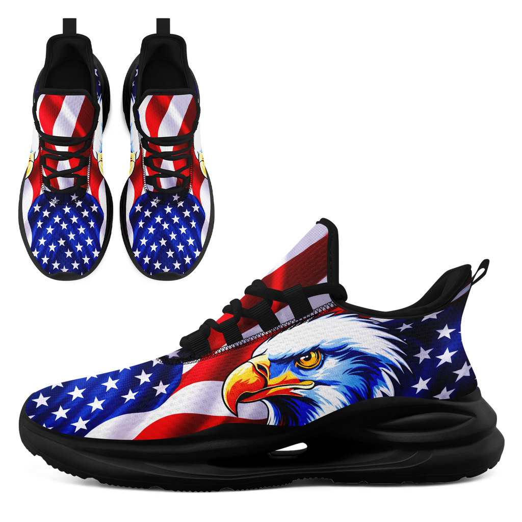 Custom United States 2026 World Cup Sneakers DIY Country Flag Running Shoes Lightweight Sport Shoes Gift for Football Fans Personalized Team Name and Logo FN079-F018033-2