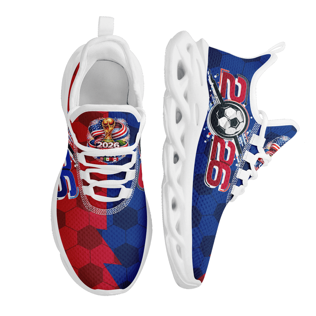 Custom United States 2026 World Cup Sneakers DIY Country Flag Running Shoes Lightweight Sport Shoes Gift for Football Fans Personalized Team Name and Logo FN003-F028035-4